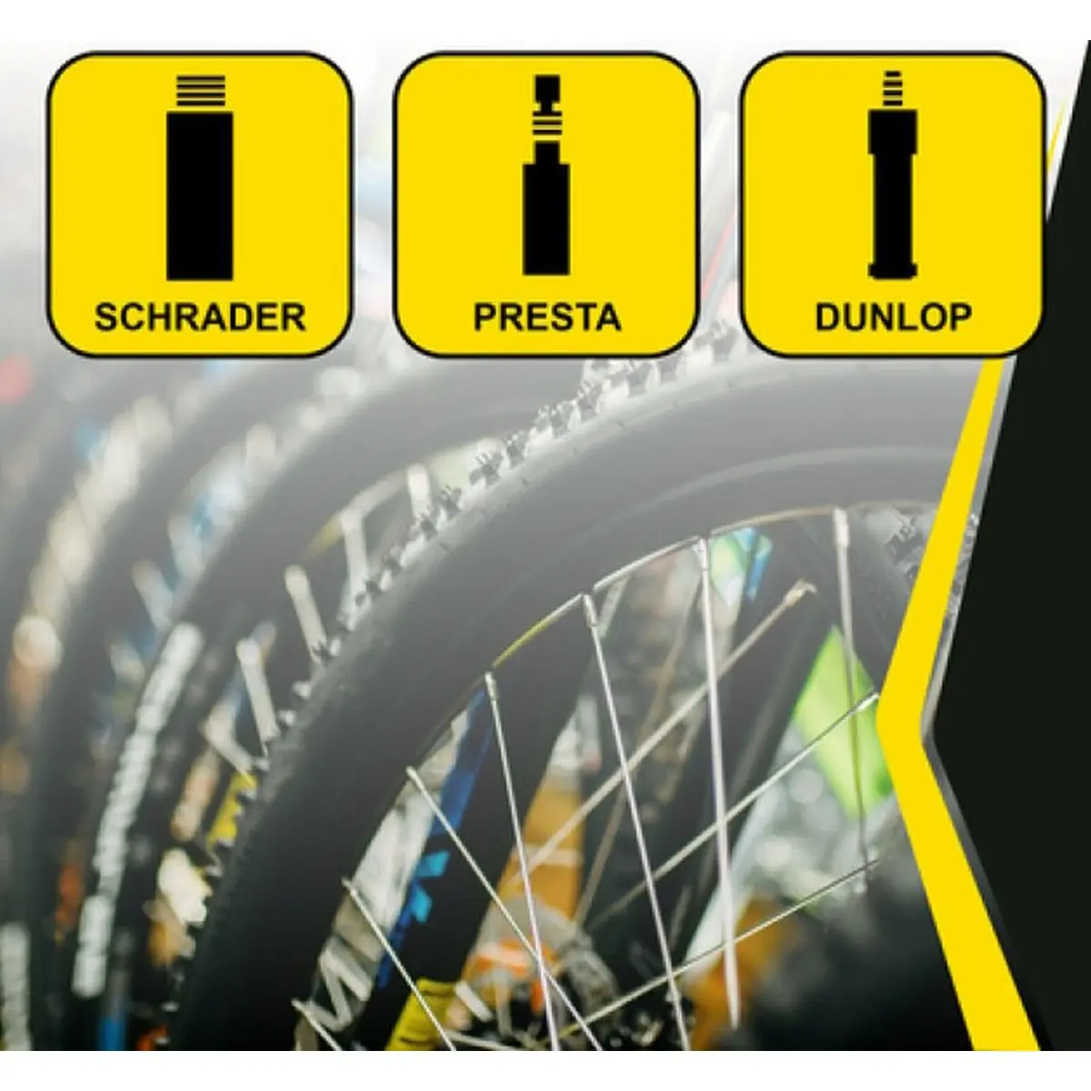 Pompka Warsztatowo Rowerowa 230PSI (16BAR) z Manometrem Żółty Dunlop - Elektronika i akcesoria