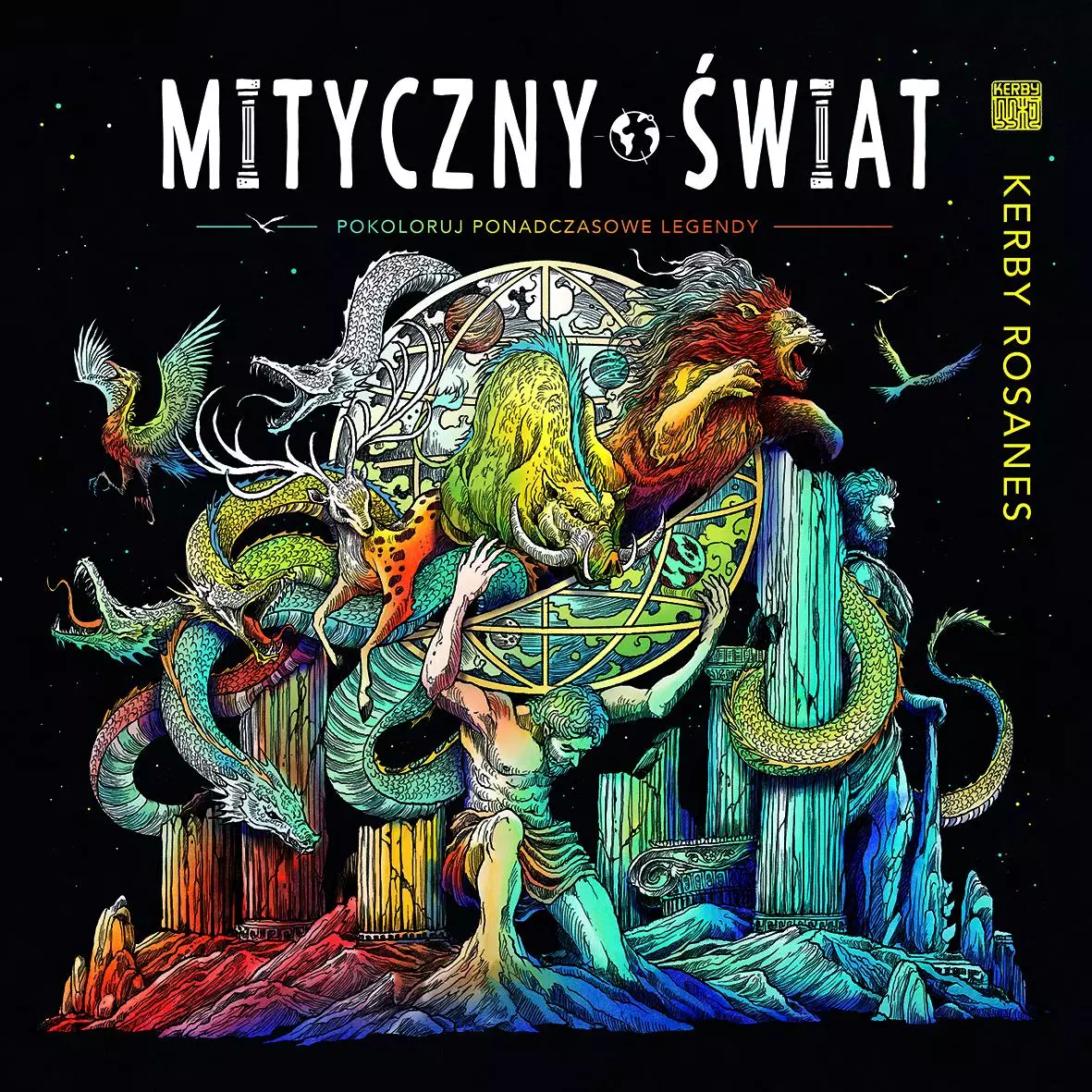 Mityczny świat. Pokoloruj ponadczasowe legendy - Książki