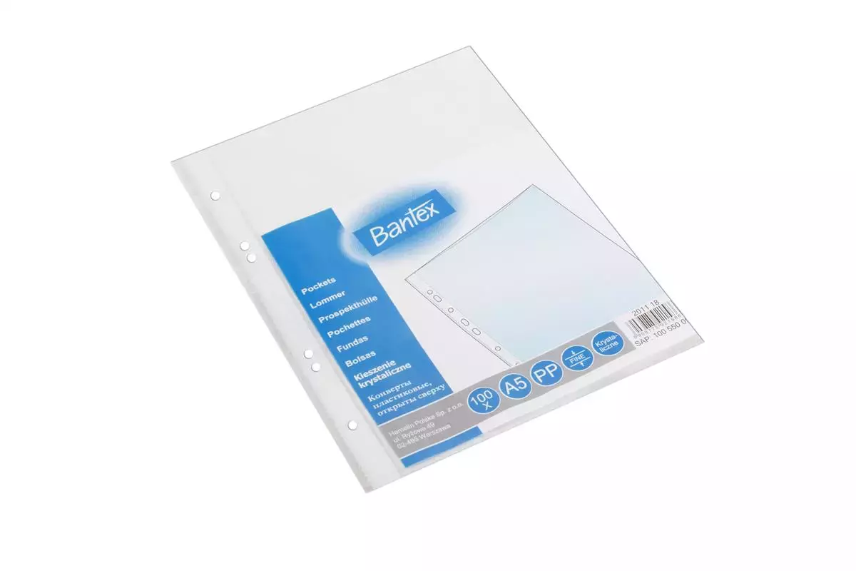 Koszulka Krystaliczna A5 Pp, 45 Mic., W Folii 100szt - Papiernicze i szkolne