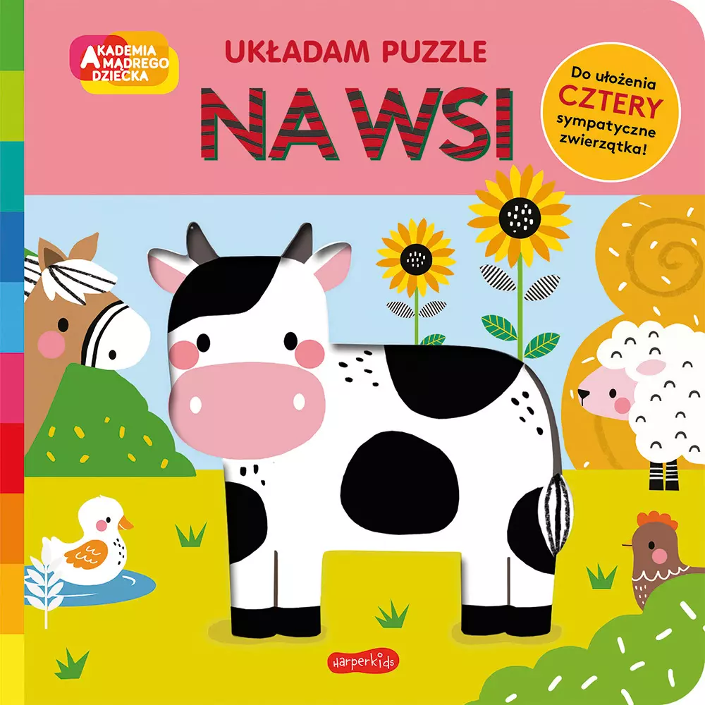 Akademia Mądrego Dziecka. Układam puzzle. Na wsi - Książki