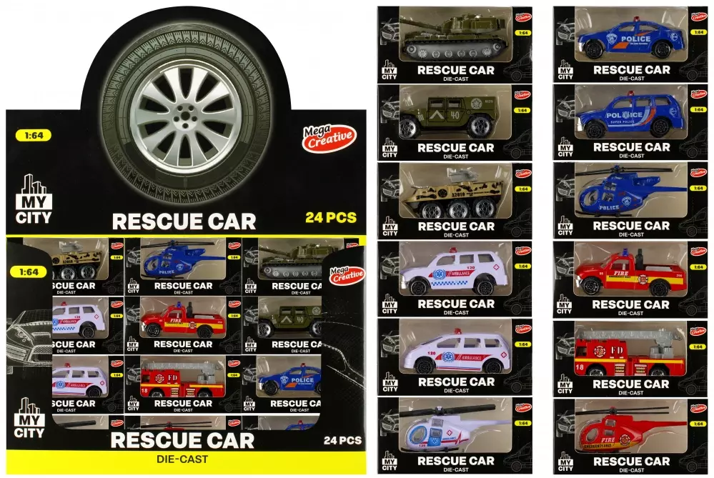 Auto Ratunkowe Metalowe Moje Miasto Mega Creative 522116 - Zabawki