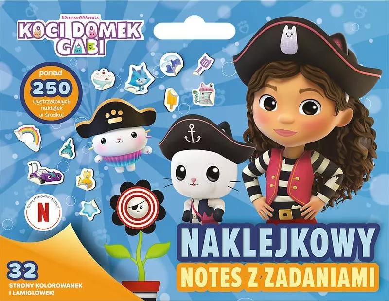 Koci Domek Gabi. Naklejkowy notes z zadaniami - Książki