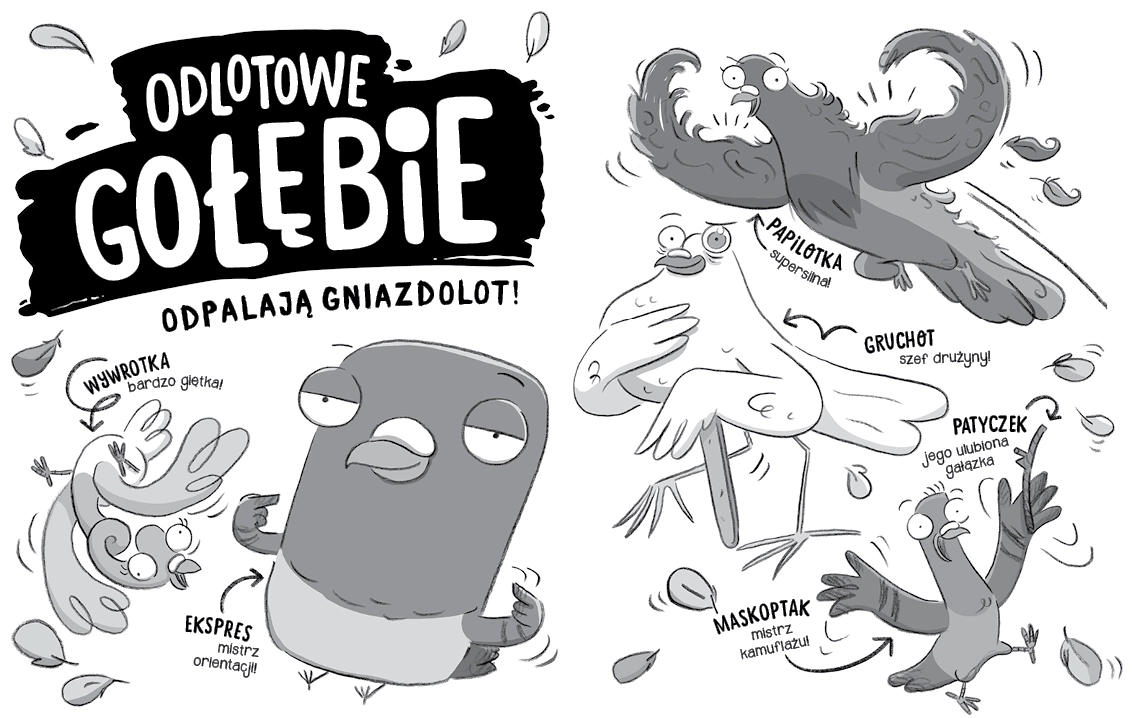 Odlotowe gołębie odpalają gniazdolot - Książki