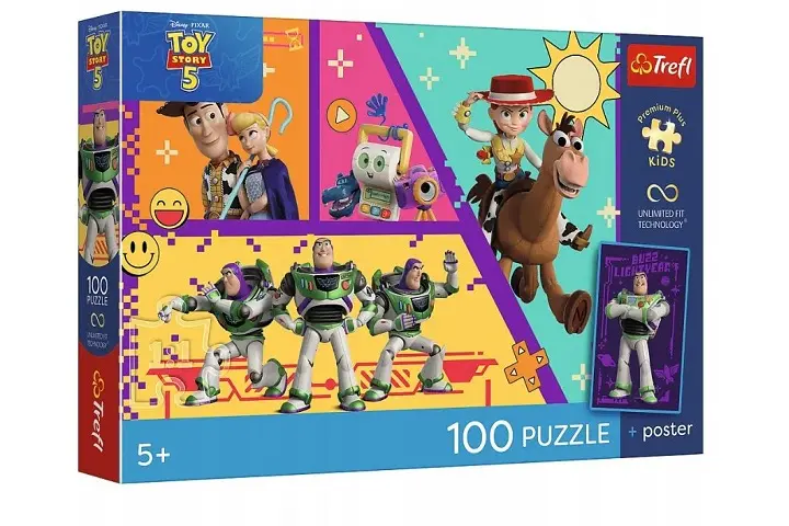 PUZZLE 100 PremPlus Kids Zabawki w akcji 16556 - Zabawki