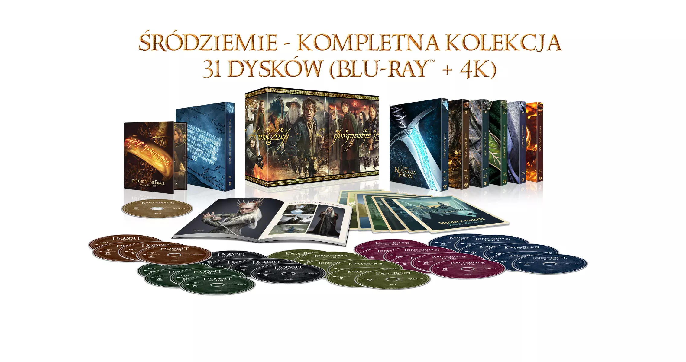 Śródziemie. Kompletna kolekcja, 31 Blu-ray 4K - Filmy