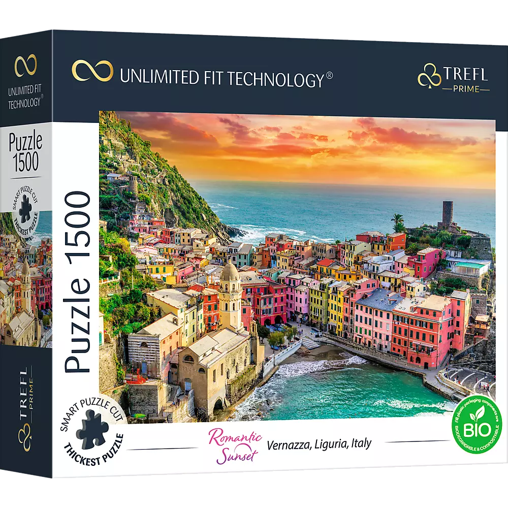 Puzzle z widokiem na włoskie miasteczko Vernazza w Ligurii - 1500 elementów