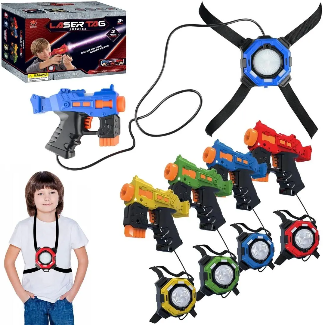 Laser tag, pistolety i kamizelki - Zabawki