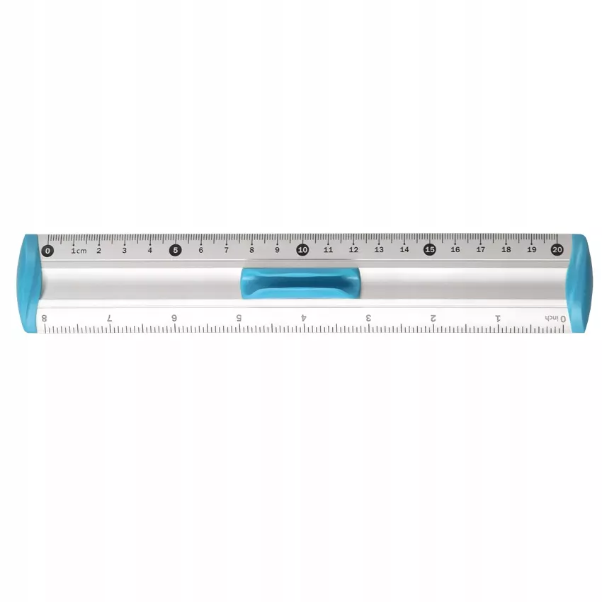 Linijka 20cm aluminiowa niebieska TETIS - Papiernicze i szkolne