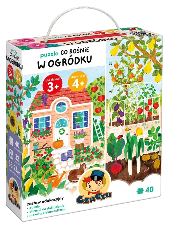 Puzzle CzuCzu 40 elementów. Co rośnie w ogródku - Puzzle