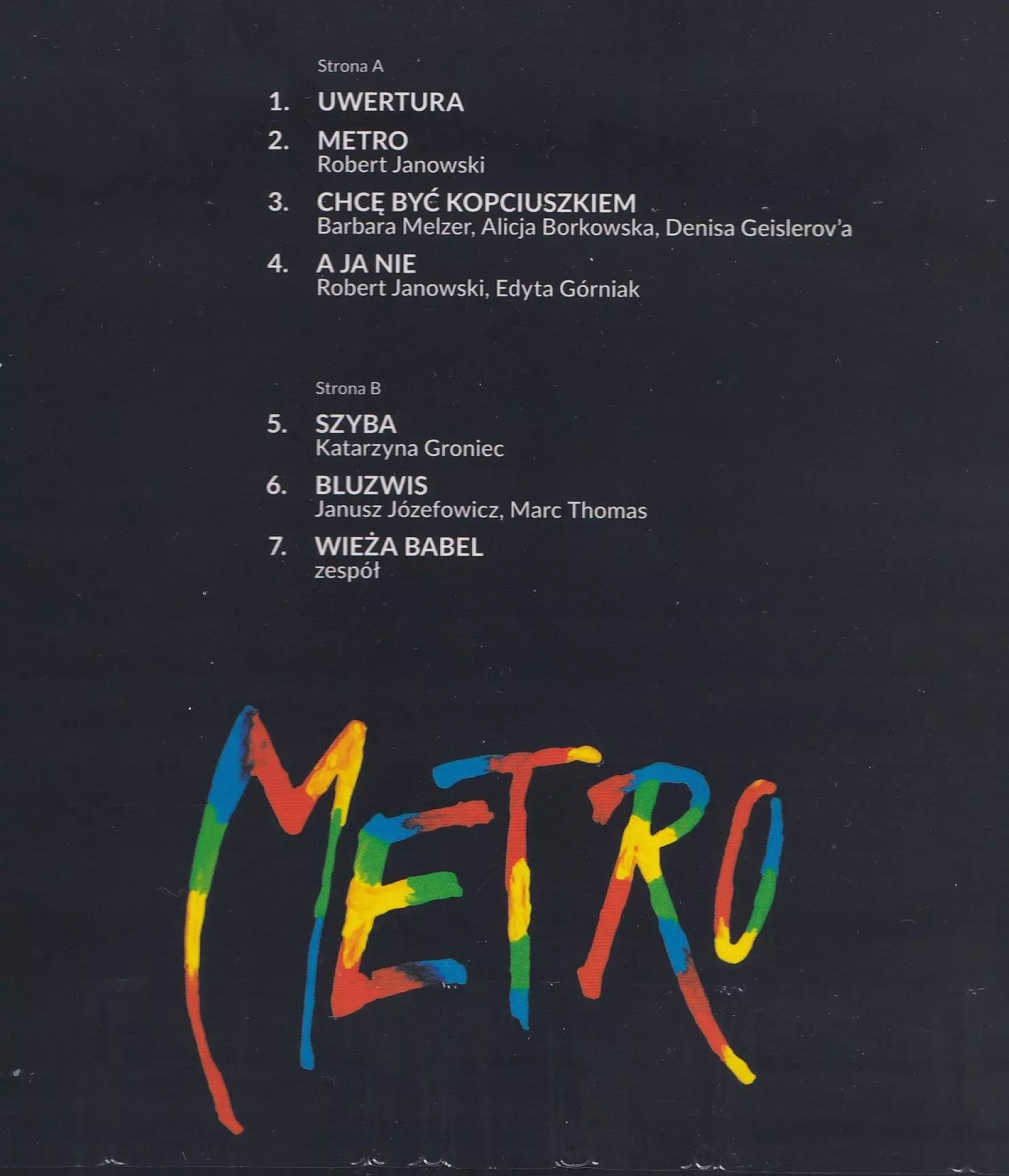 Metro, Winyl - Muzyka