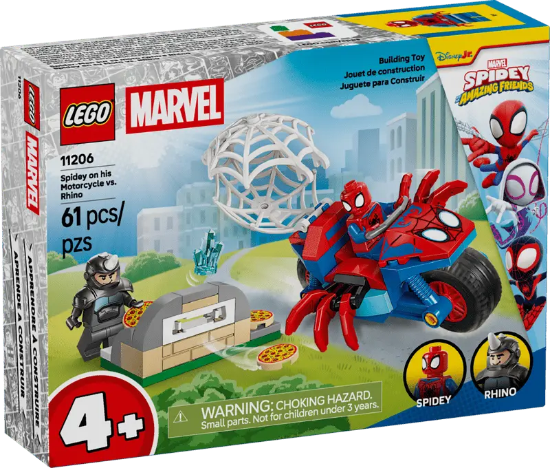 LEGO Marvel Spidey na motocyklu kontra Rhino 11206 - Zabawki