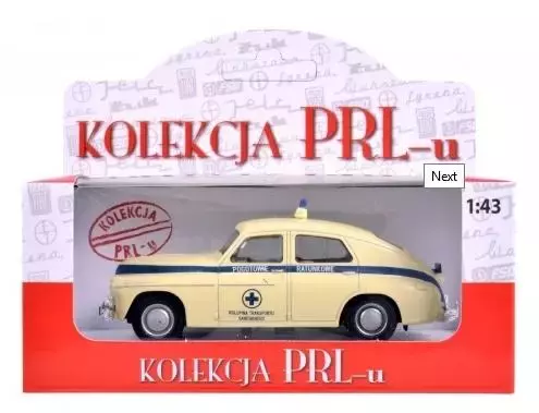 Kolekcja PRL-u. Warszawa M20, pogotowie ratunkowe - Zabawki