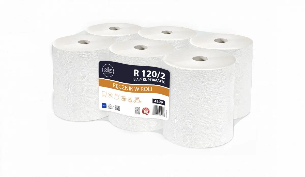 Ręcznik rolka Professional supermatic celuloza kolor: biały Ellis (4299) - Elektronika i akcesoria