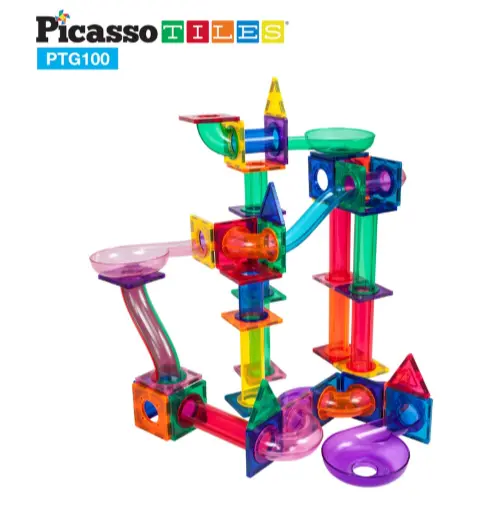 Tor kulkowy, magnetyczny (100 elementów) - Zabawki