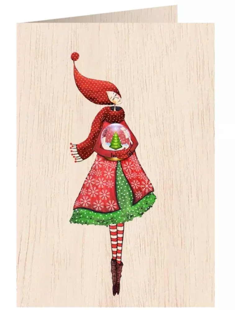 Karnet drewniany C6 + koperta Święta Kobieta - Książki