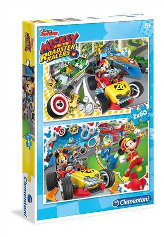 Puzzle 2x60 Mickey and the Roadster - Clementoni