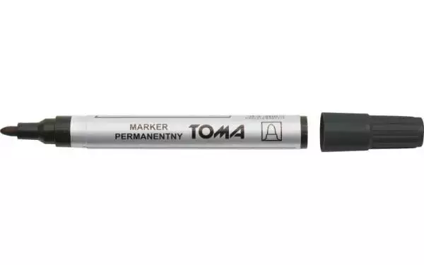 Marker  permanentny okrągły czarny - Papiernicze i szkolne