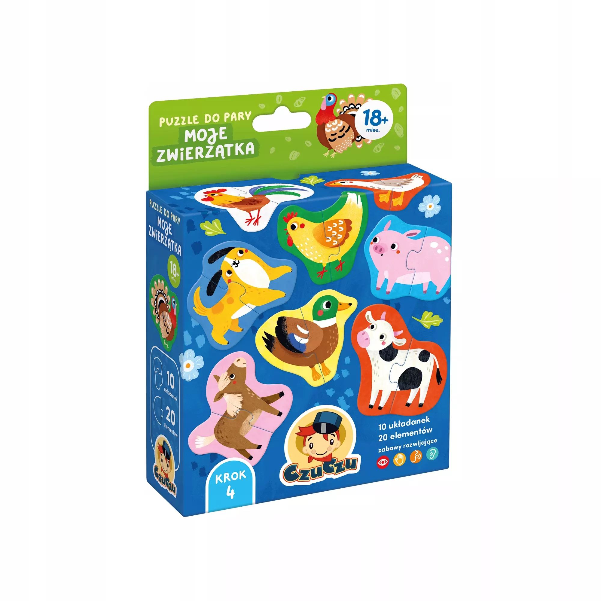 CzuCzu Puzzle do pary Moje Zwierzątka dzieci 18 mies.+ - Puzzle