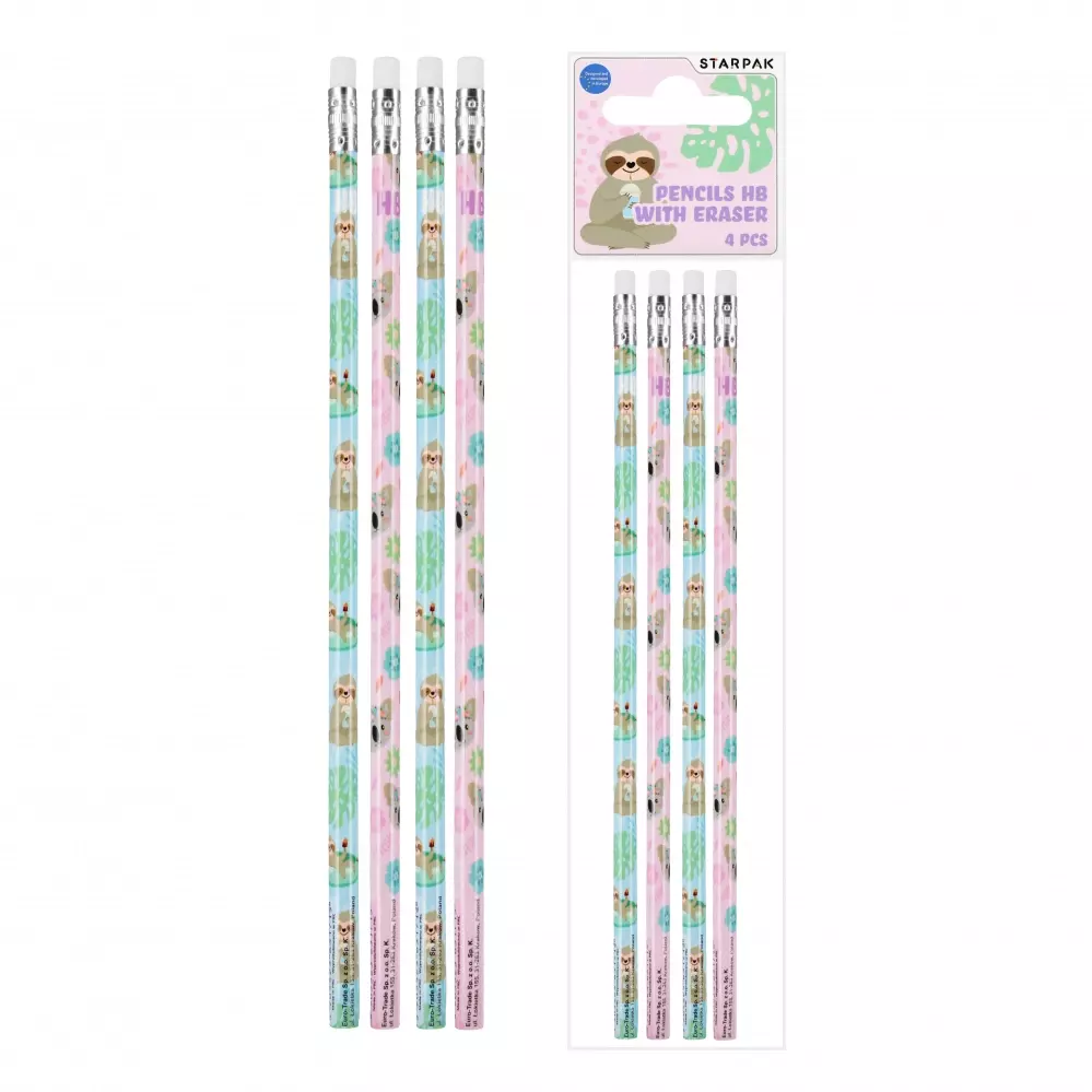 Ołówek z gumką Hb Koala Starpak Pbh Op4 36/432 - Papiernicze i szkolne