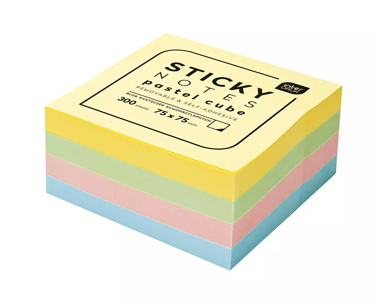 Karteczki samoprzylepne Pastel 75x75mm 300K - Papiernicze i szkolne