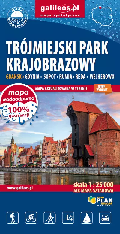 Trójmiejski Park Krajobrazowy. Mapa wodoodporna, 1:25 000 - Książki