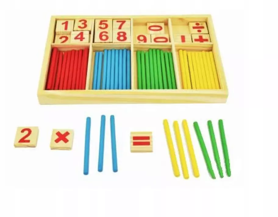 Nauka liczenia na patyczkach drewnianych - Zabawki