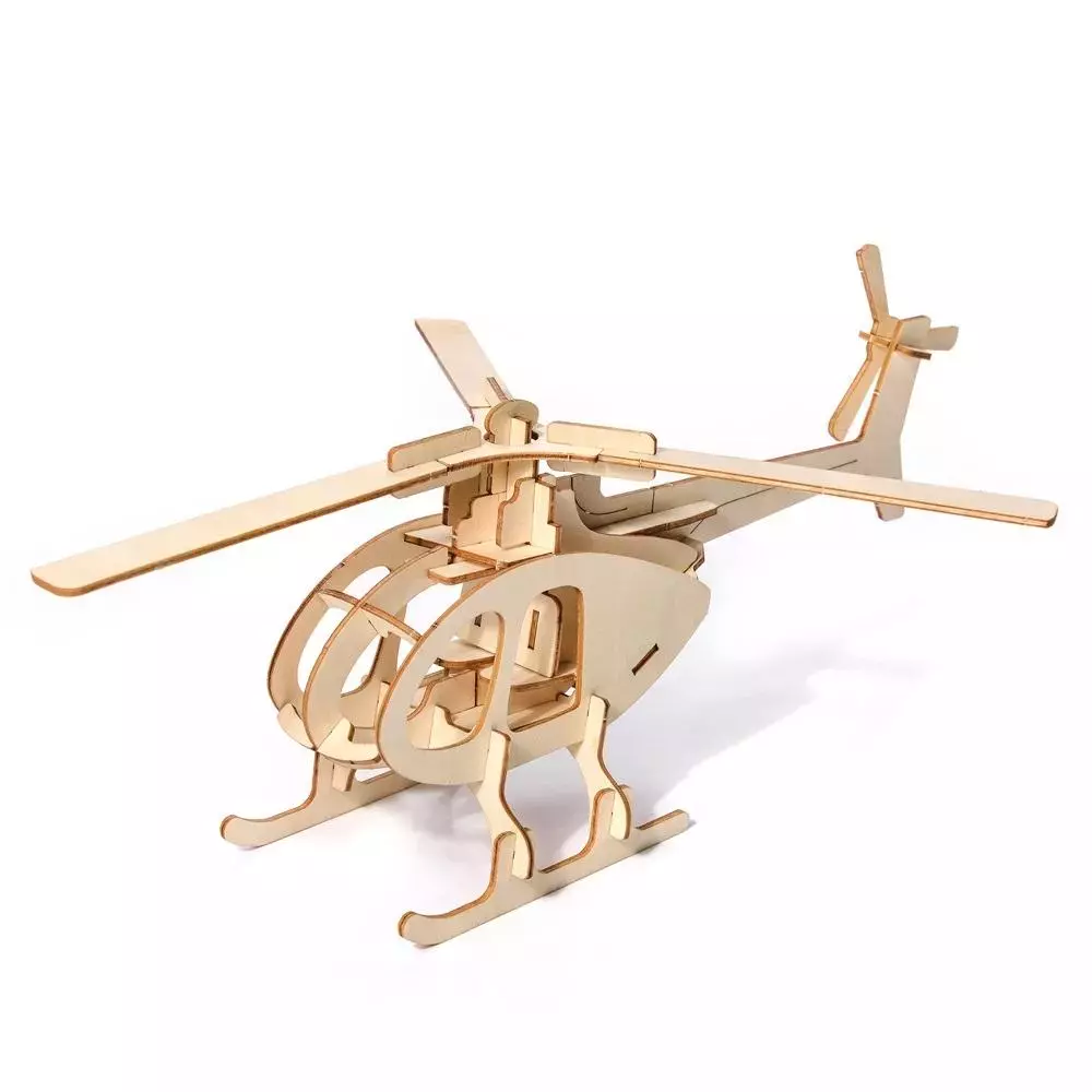 Puzzle Drewniane 3D Helikopter - Zabawki