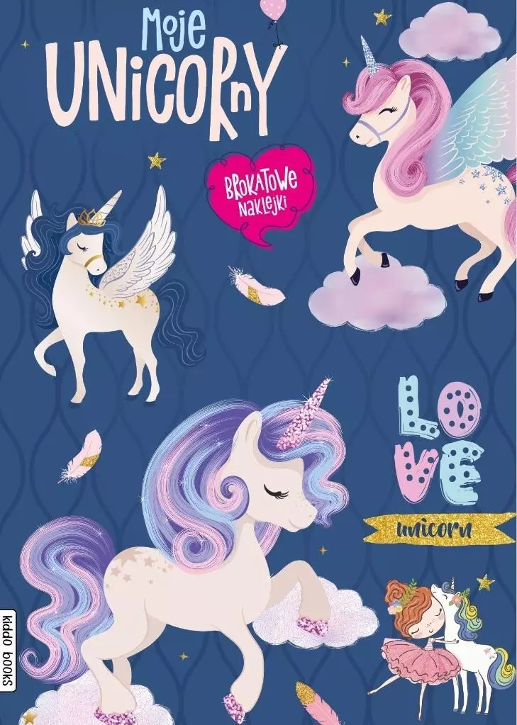 Moje unicorny z brokatem