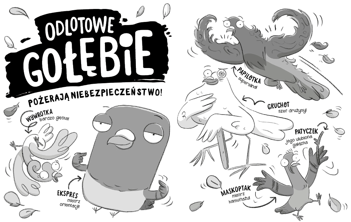 Odlotowe gołębie pożerają niebezpieczeństwo - Książki