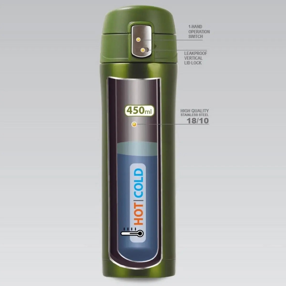 Kubek Termiczny Collection 450 Ml Maestro Zielony - Elektronika i akcesoria
