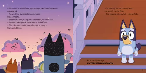 Bluey. Dobranoc, owocowy nietoperzu. Moja czytanka - Książki