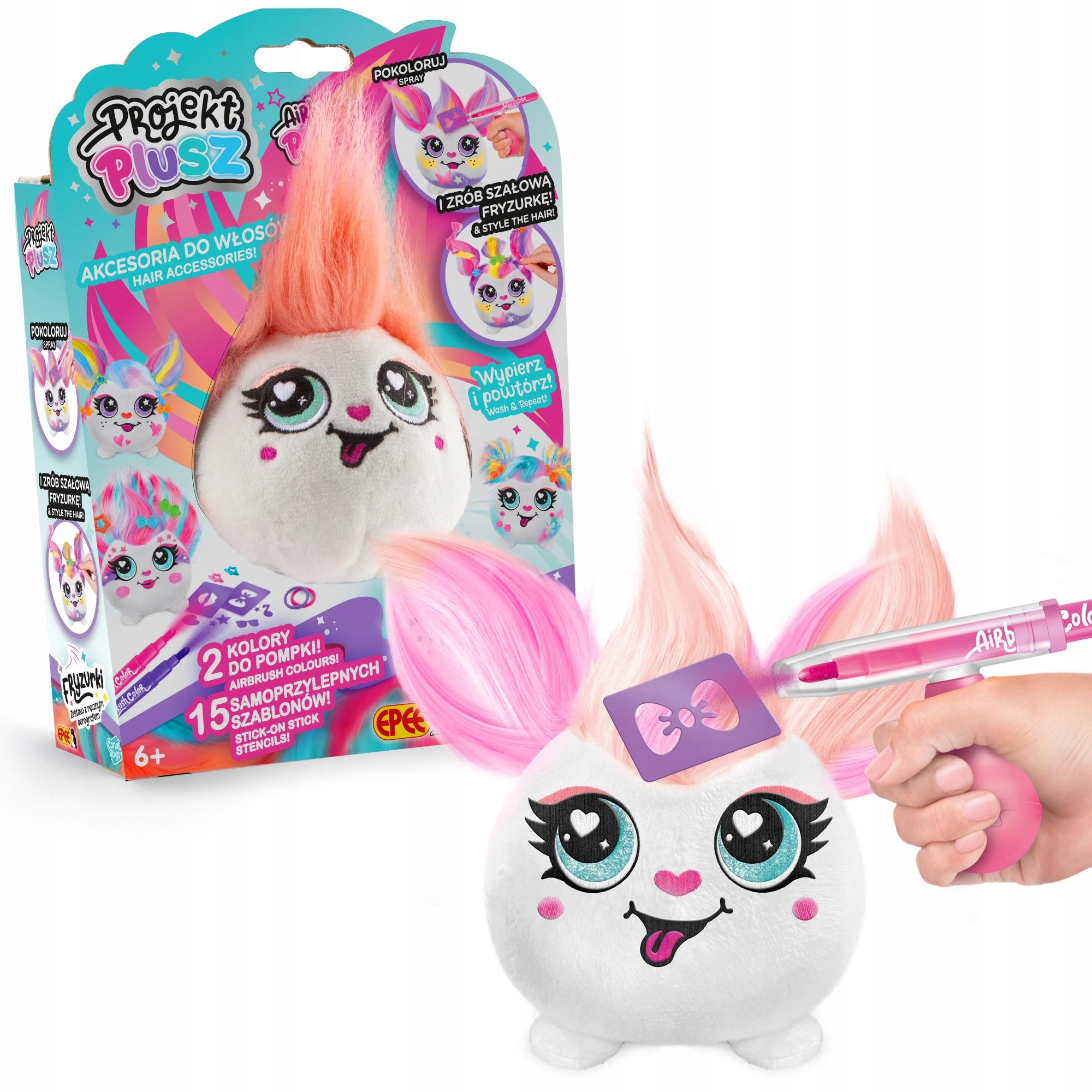 Projekt Plusz Fryzurki - Plusz z ręcznym aerografem ISKIERKA