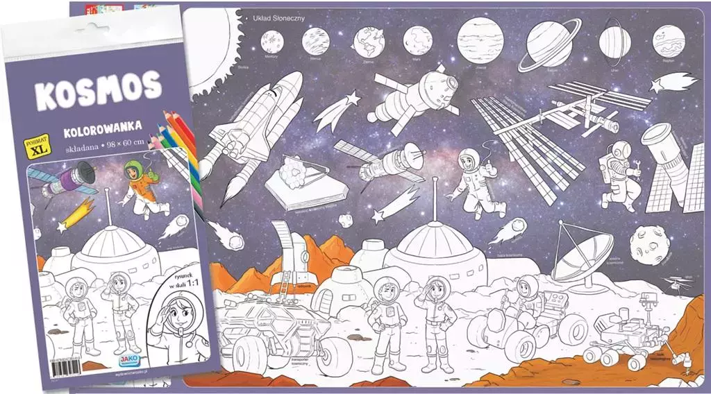 Kosmos. Kolorowanka. Format XL - Książki
