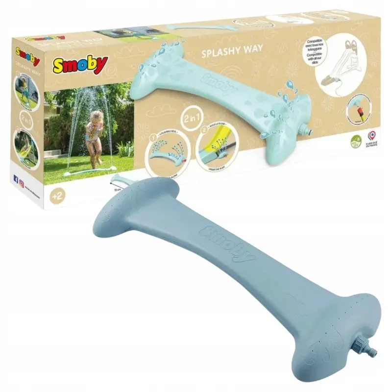 SMOBY LIFE ZRASZACZ WODY 2w1 ZABAWKA WODNA DO ZJEŻDŻALNI DLA DZIECI OGRÓD - Zabawki
