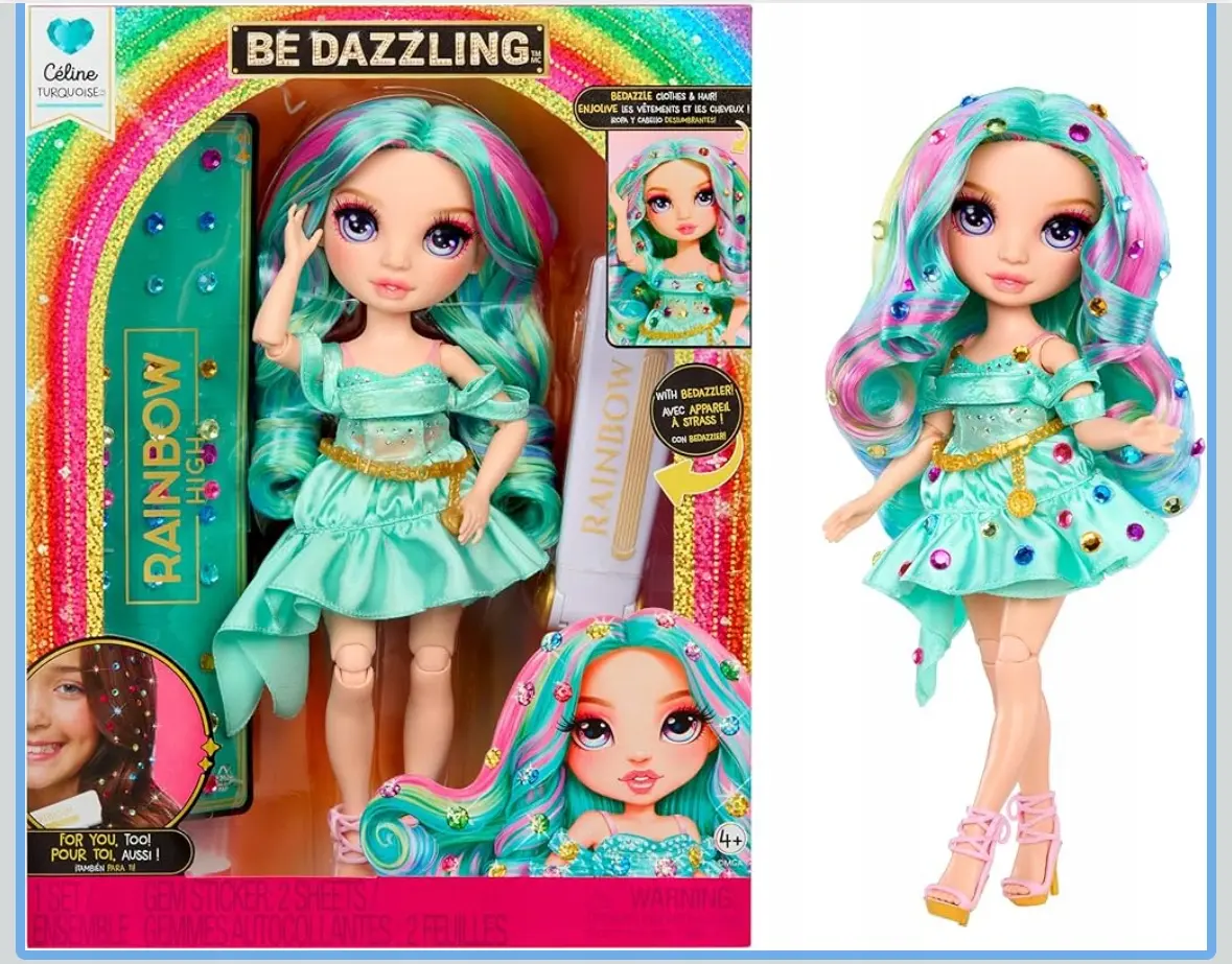 Rainbow High Be Dazzling-Celine Turquoise 597827 - Zabawki