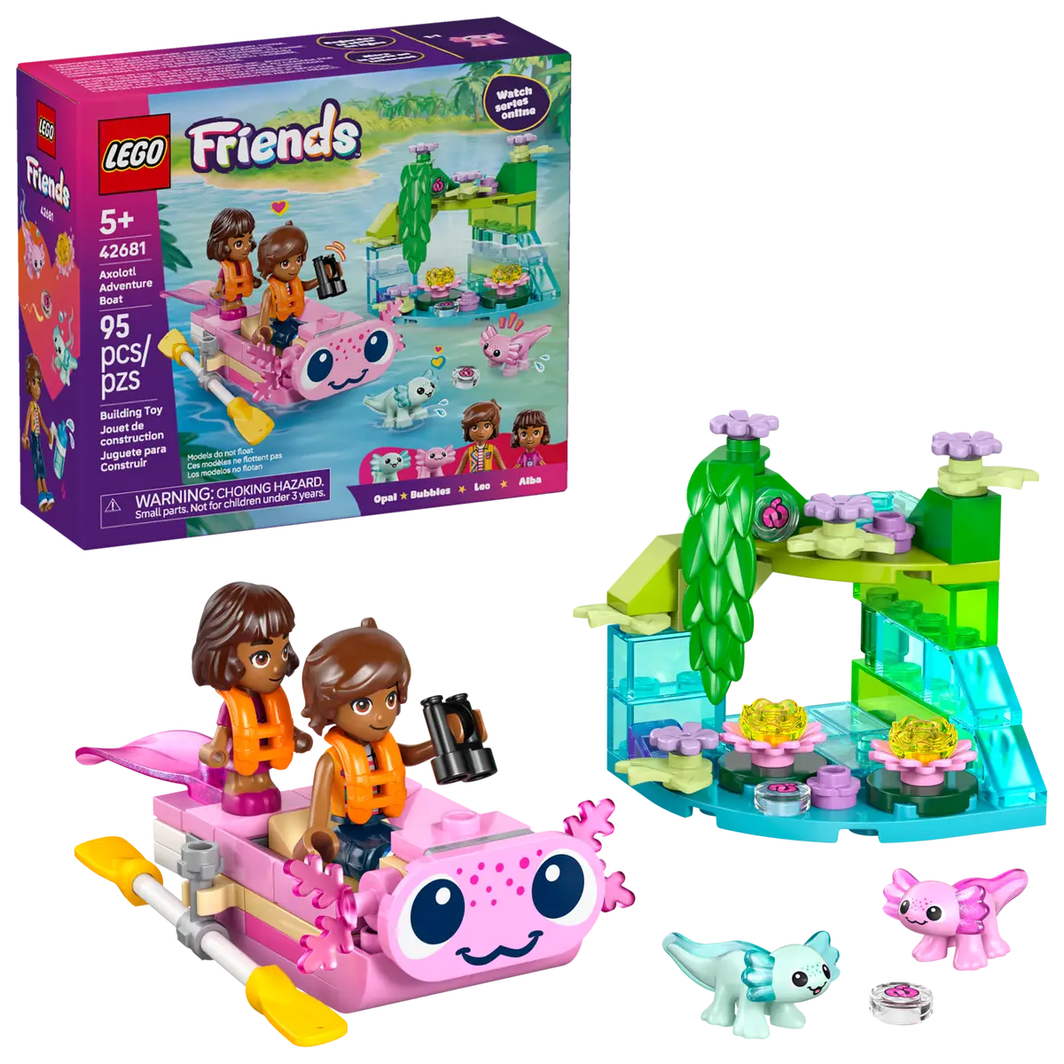 LEGO Friends Przygoda na aksolotlowej łodzi 42681 - Zabawki