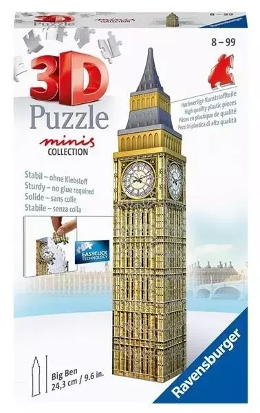 Puzzle 3D 54 elementy. Minibudynki. Big Ben - Puzzle