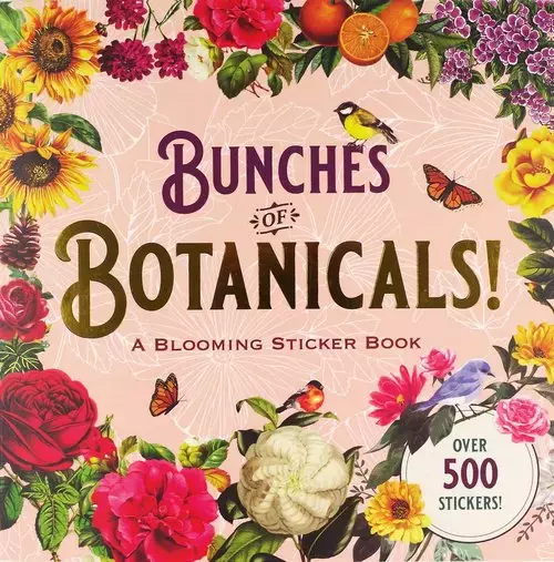 Książka z naklejkami 500 sztuk Botanical - Papiernicze i szkolne