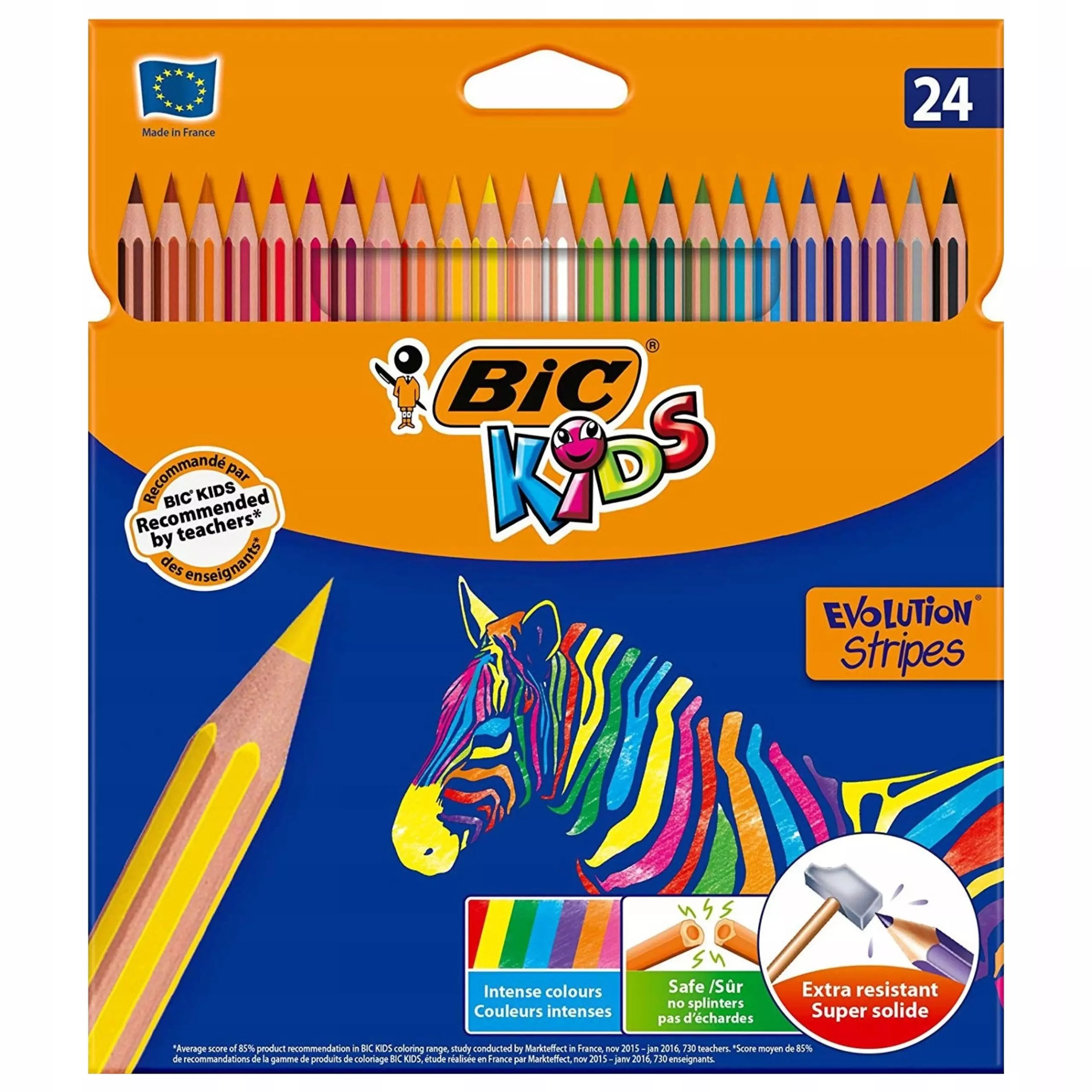 Kredki Eco Evolution Stripes 18+6 kolorów BIC - Papiernicze i szkolne