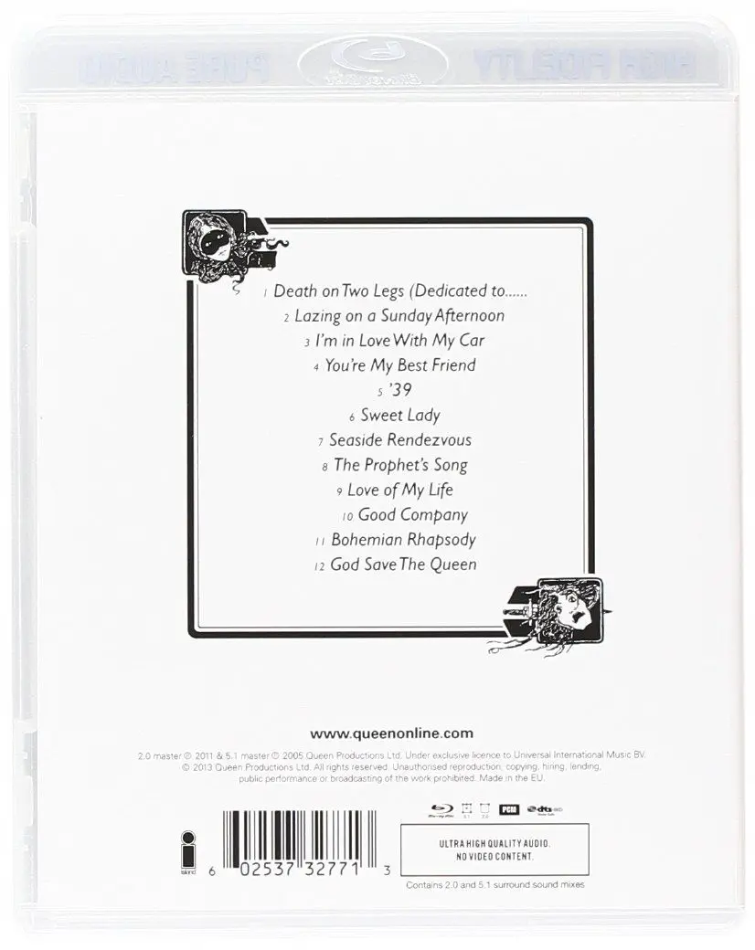 A Night At The Opera, BLU-RAY - Muzyka