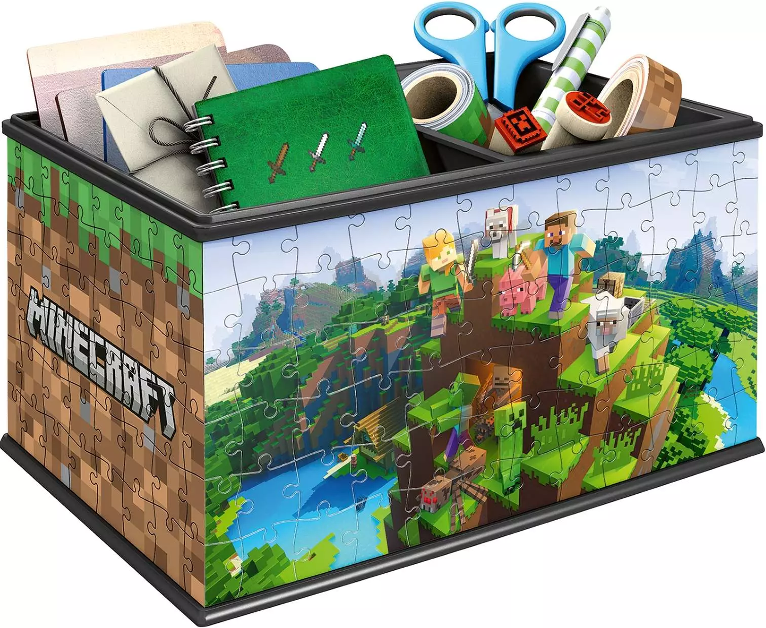 Puzzle 3D 216 elementów. Szkatułka Minecraft - Puzzle