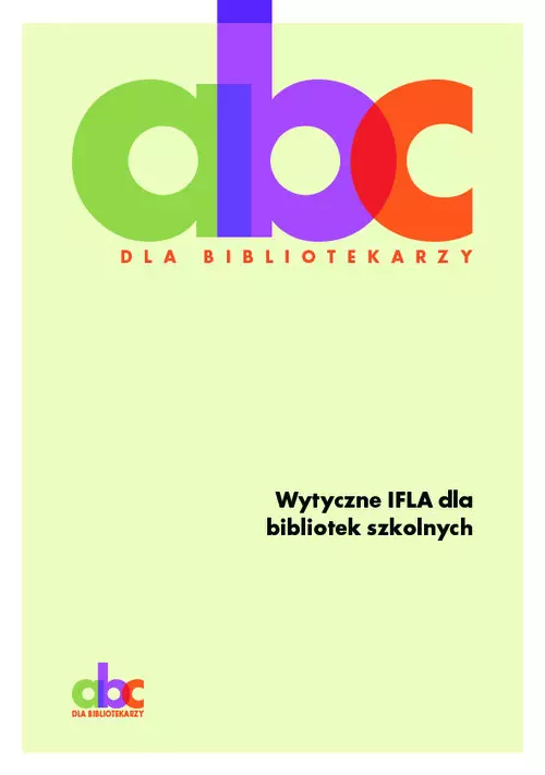 Wytyczne IFLA dla bibliotek szkolnych - Książki