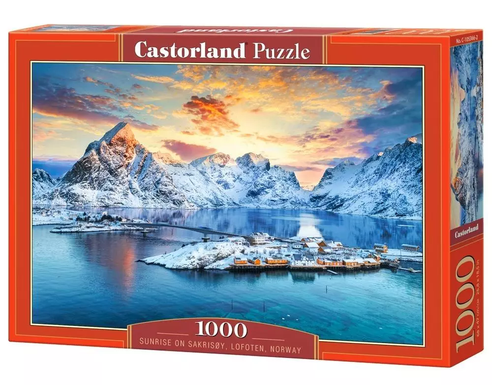 Puzzle 1000 Sunrise on Sakrisoy, Lofoten CASTOR