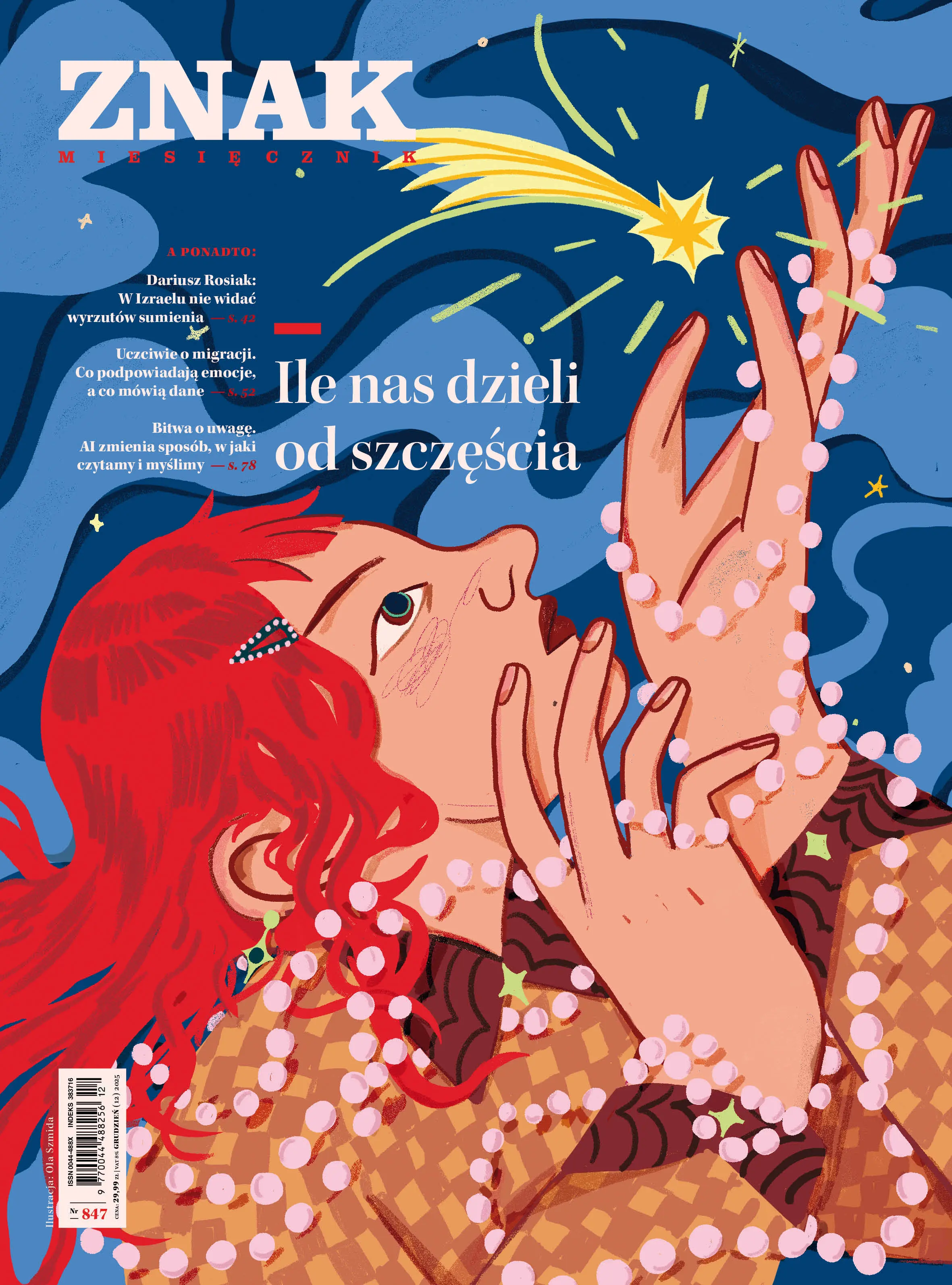 Miesięcznik ZNAK 847 (12/2025) - Ile nas dzieli od szczęścia - Książki