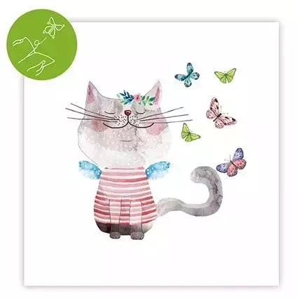 Karnet kwadrat z niespodzianką Kot - Książki