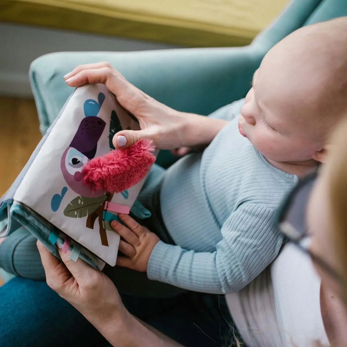 Książeczka sensoryczna dla niemowląt, Safari - Zabawki