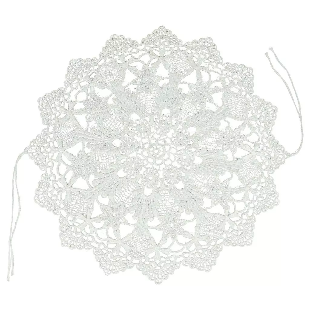 Serweta ażurowa na koszyczek z tasiemkami - Papiernicze i szkolne