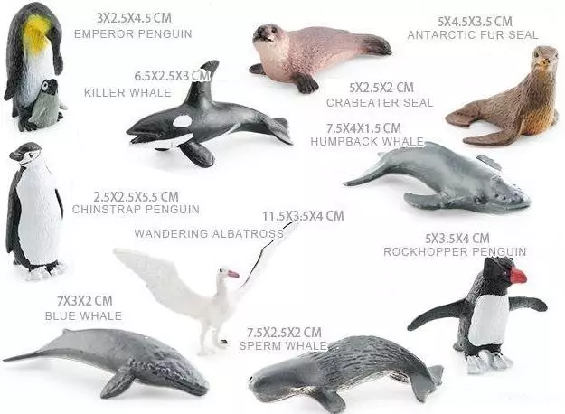 Zestaw zwierząt Antarktydy 10szt - Zabawki
