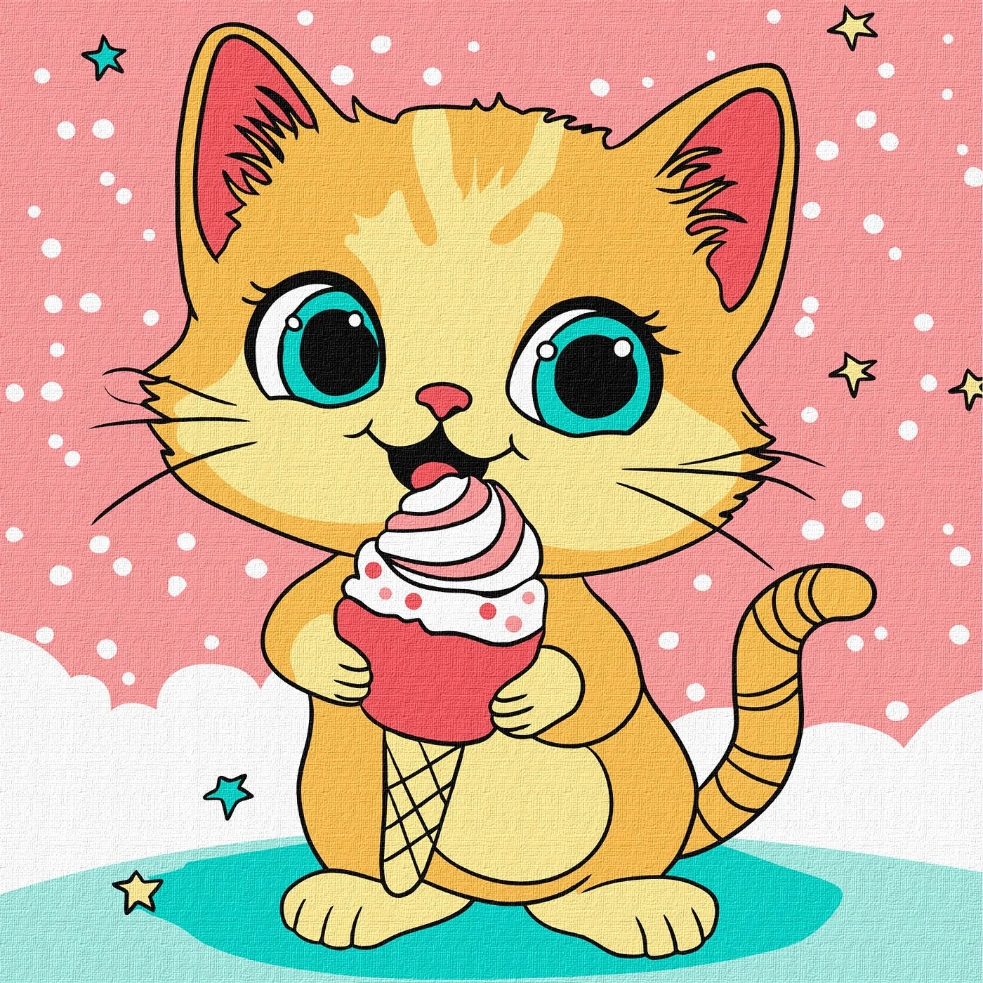 Obraz Malowanie po numerach 25x25 IDEYKA NA RAMIE