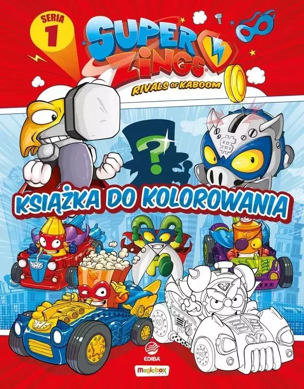 SuperZings - Książka do kolorowania + figurka - Zabawki